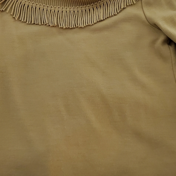 Nina Leonard Sweater fringes neck  Size L - Picture 4 of 7